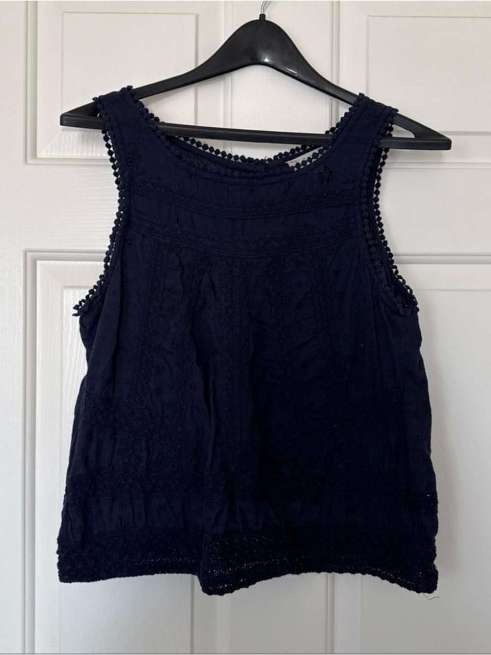 Navy lace top